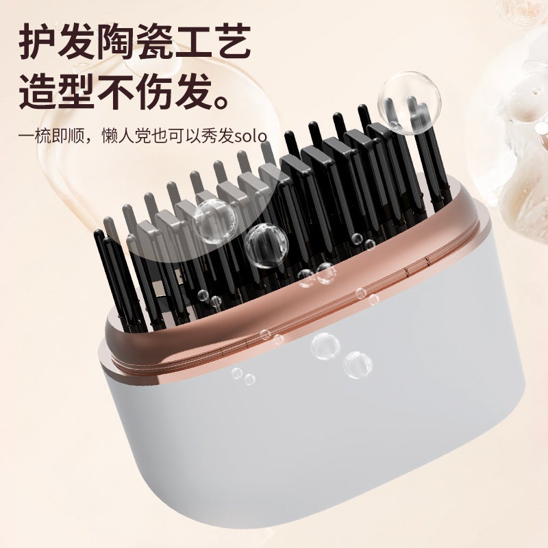 New Mini Pocket Hair Straightening Comb Portable Fashion Wireless Hair Straightening Comb Smooth Hair Care Dry And Wet Dual-Use Massage Comb - Image 5